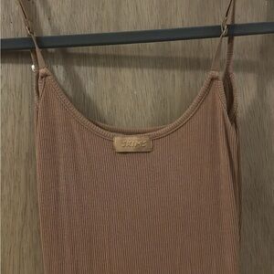 SKIMS Tan Ribbed Camisole Top